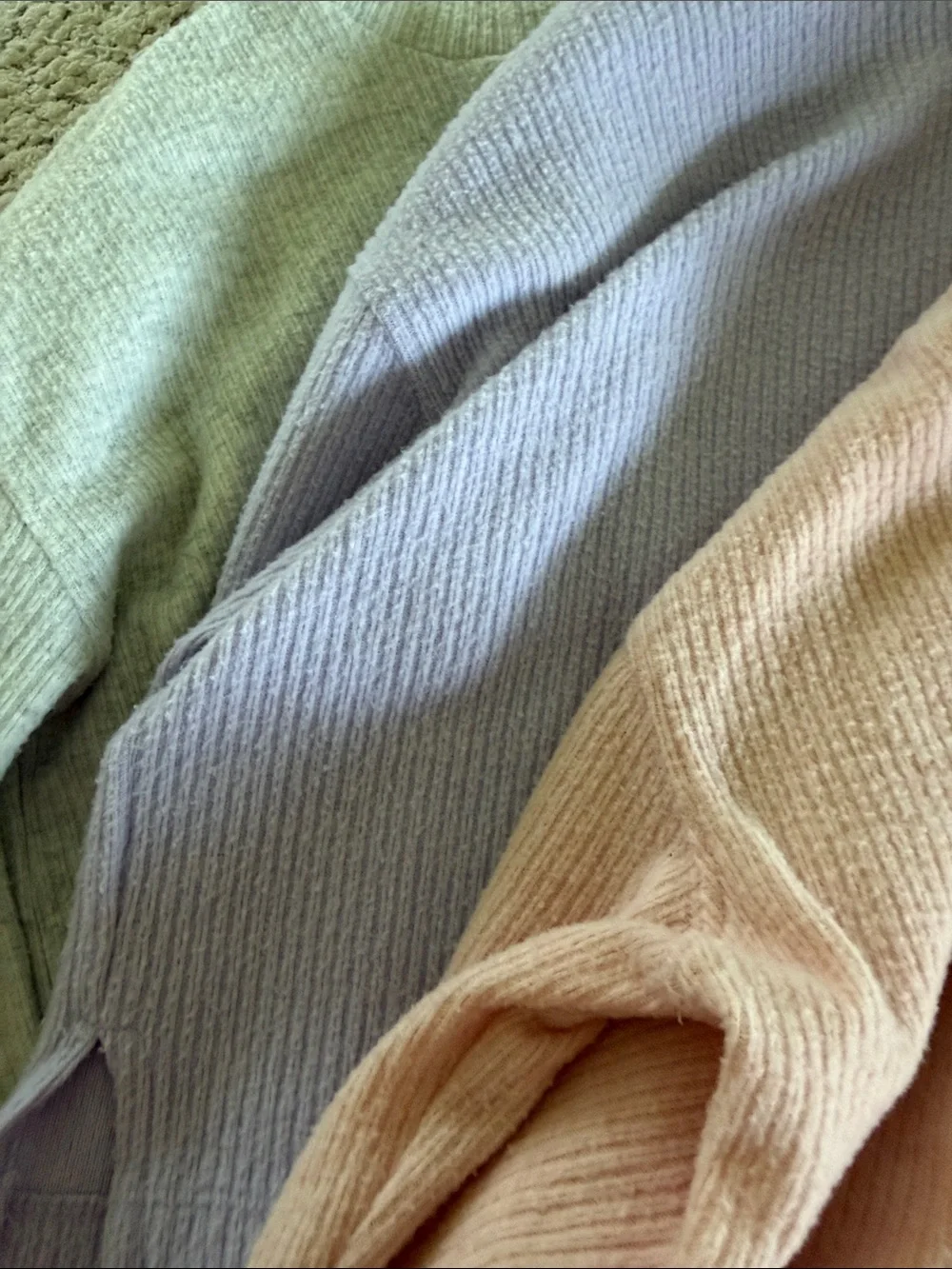 Old Navy Hooded Ribbed Poncho - Pastel Pink, Lavender & Gray
